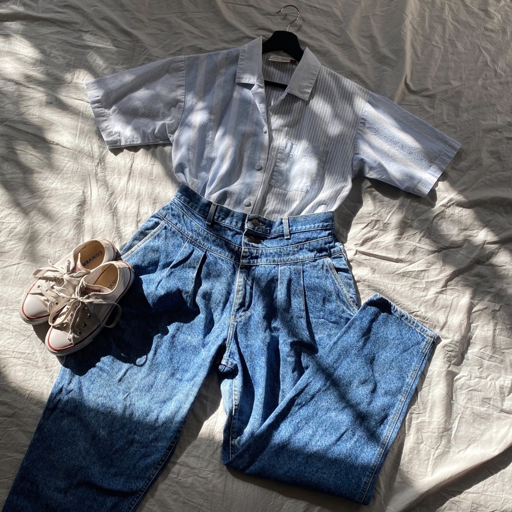 Vintage Lee 29 Pleated 80s High Waisted Jeans